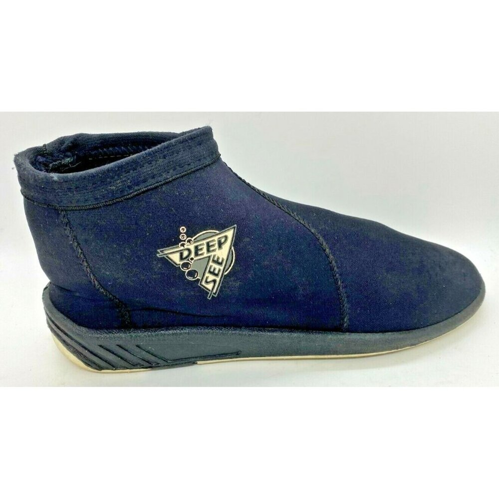 Deep See Women’s 7 Pull On Scuba Shoes Boots Black Water Sports Ankle Mid